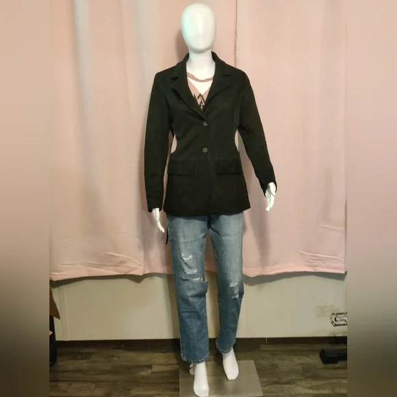 NWT-Faux Suede Cutout Blazer - Picture 10 of 10